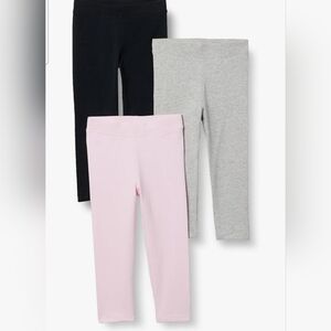 Size 6/7 Amazon Leggings Set - Black, Gray, and Pink
